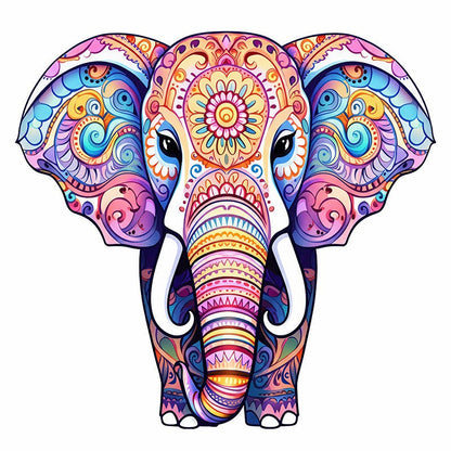 Mandala Elephant - Wooden Jigsaw Puzzle