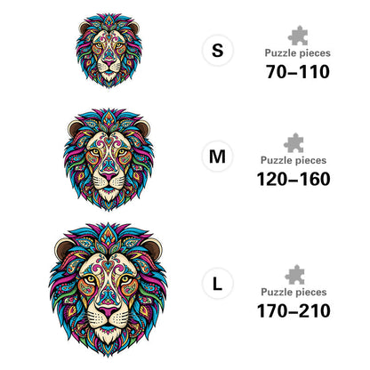 Paisley Lion - Wooden Jigsaw Puzzle