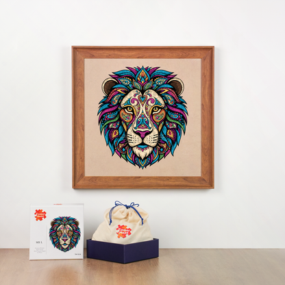 Paisley Lion - Wooden Jigsaw Puzzle