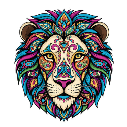Paisley Lion - Wooden Jigsaw Puzzle