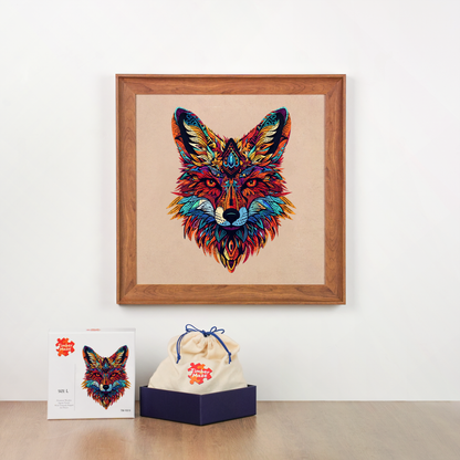 Psychedelic Fox - Wooden Jigsaw Puzzle