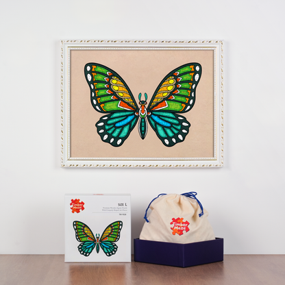 Tropical Butterfly - Wooden Jigsaw Puzzle