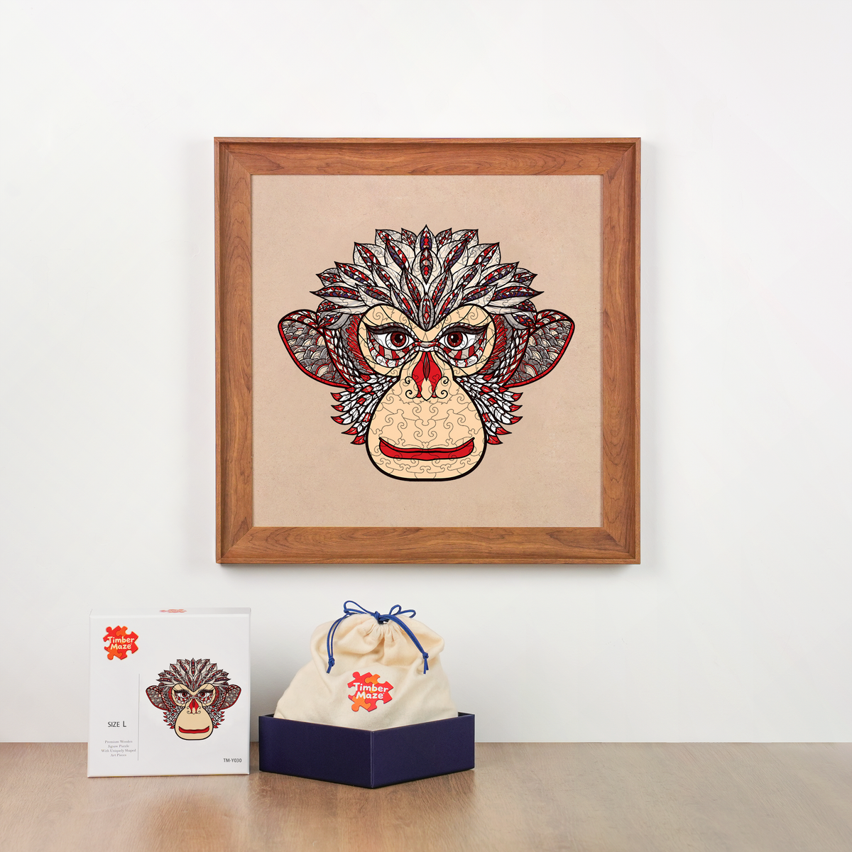 Feathered Monkey - Wooden Jigsaw Puzzle
